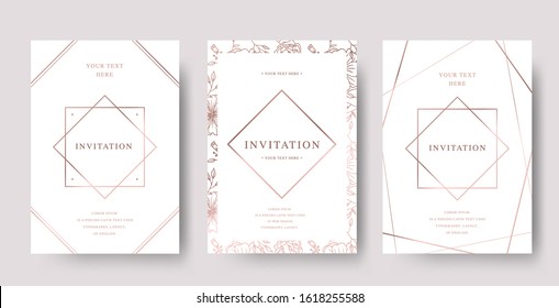 Luxury Wedding Invitation Cards Marble Texture Stock Vector (Royalty ...