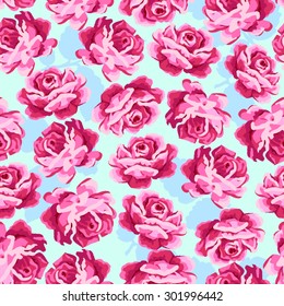 Vintage rose pattern. Shabby chic style background. vector illustration