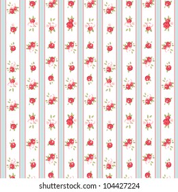Vintage rose pattern, vector illustration