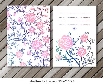 Vintage roses background. Vector, EPS10