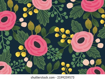 Vintage roses flower Background Illustration