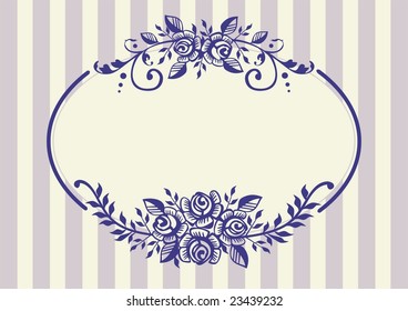 Vintage roses frame