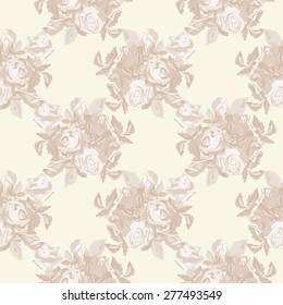 Vintage Roses Seamless Pattern