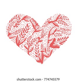 Vintage roses in shape of a heart