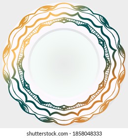 vintage rosette - mandala, isolated on white background. Vector illustration