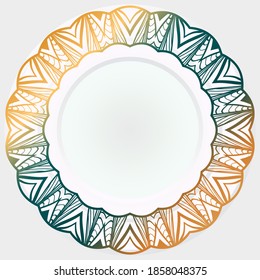 vintage rosette - mandala, isolated on white background. Vector illustration