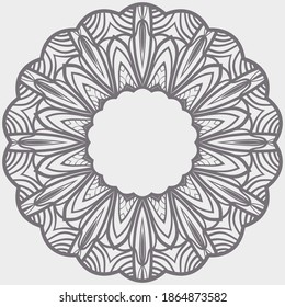 vintage rosette - mandala, isolated on white background. Vector illustration