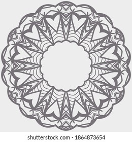 rosette vintage - mandala, aislado sobre fondo blanco. Ilustración del vector