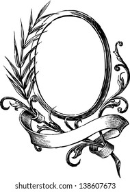 vintage round frame