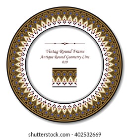 Vintage Round Frame - Antique Round Geometry Line