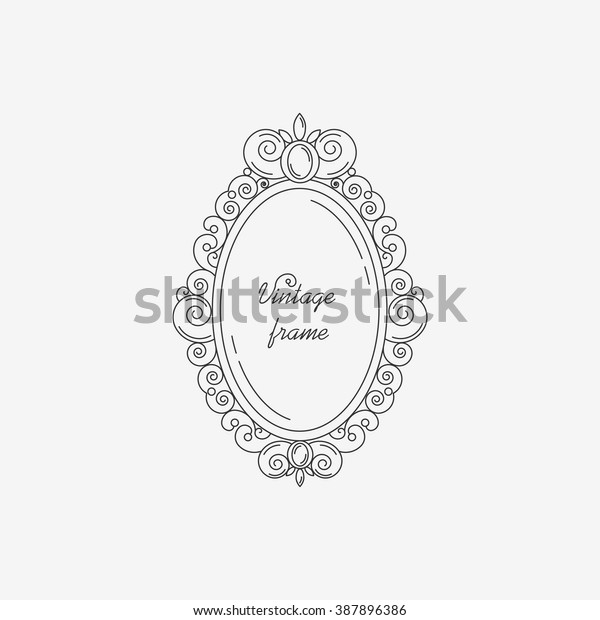 Vintage round frame.\
Beautiful frame for your text. It can be used for decoration of the\
title or image.