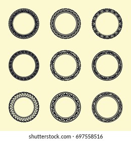 Vintage Round Frame Element