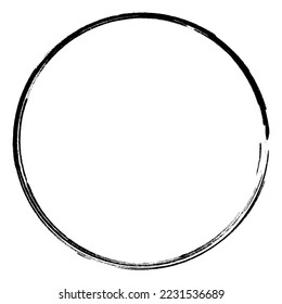 Vintage round frame with patterns. Circular frames on a white background. A system of frames for doodles, a circular sign with a monogram.