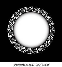 Vintage round frame. Vector