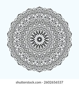 Vintage Round Lace Mandala Ornament with Floral and Ethnic Design