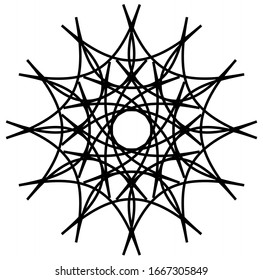 Vintage round pattern. Ornamental background. Decorative ornate textured design. Vector illustration. 