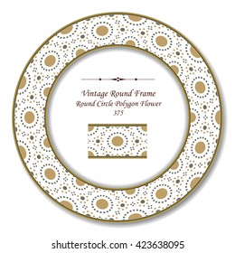 Vintage Round Retro Frame 375 Round Circle Polygon Flower