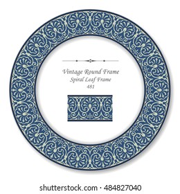 Vintage Round Retro Frame 481 Spiral Leaf Frame
