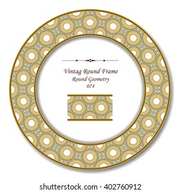 Vintage Round Retro Frame - Round Geometry