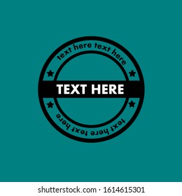 vintage round shape, vector illustration with a green background