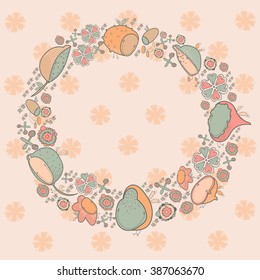Vintage round wreath
