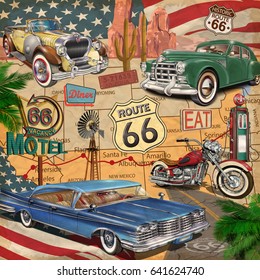 Vintage Route 66  poster.