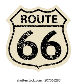 Vintage route 66 sign vector illustration