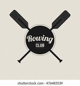 Vintage rowing, rafting, kayaking, paddling, logo, labels and badges. 