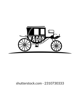 Vintage Royal carriage cart wagon Vector Design