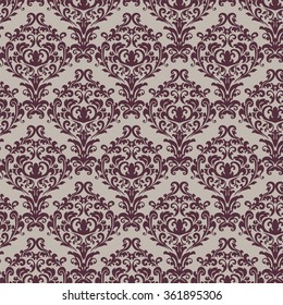 Vintage Royal Classic ornament pattern in Red color. Vector