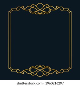Vintage royal frame design with text space.  -  Vector.