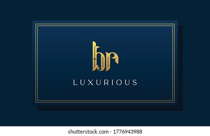 Vintage royal initial letter BR logo. This logo incorporate with luxurious typeface in the creative way.It will be suitable for Royalty, Boutique, Hotel, Heraldic, fashion and Jewelry.