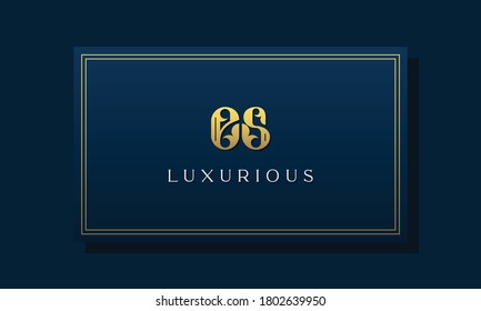 Vintage royal initial letter ES logo. This logo incorporate with luxurious typeface in the creative way.It will be suitable for Royalty, Boutique, Hotel, Heraldic, fashion and Jewelry.