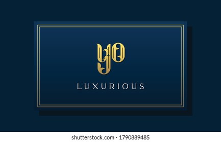 Vintage royal initial letter YO logo. This logo incorporate with luxurious typeface in the creative way. It will be suitable for Royalty, Boutique, Hotel, Heraldic, fashion and Jewelry