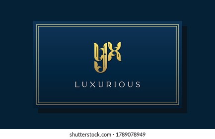 Vintage royal initial letter YX logo. This logo incorporate with luxurious typeface in the creative way. It will be suitable for Royalty, Boutique, Hotel, Heraldic, fashion and Jewelry