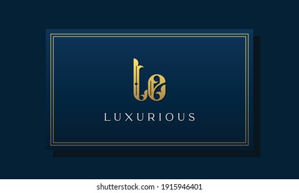 Vintage royal initial letters LE logo. This logo incorporate with luxurious typeface in the creative way. It will be suitable for Royalty, Boutique, Hotel, Heraldic, fashion and Jewelry.
