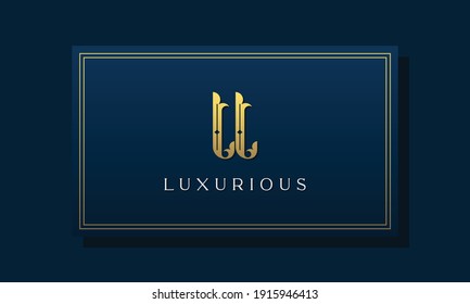 Vintage royal initial letters LL logo. This logo incorporate with luxurious typeface in the creative way. It will be suitable for Royalty, Boutique, Hotel, Heraldic, fashion and Jewelry.