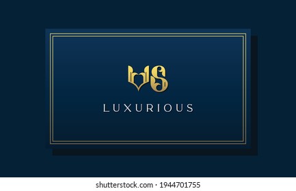Vintage royal initial letters VS logo. This logo incorporate with luxurious typeface in the creative way. It will be suitable for Royalty, Boutique, Hotel, Heraldic, fashion and Jewelry.