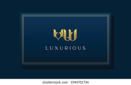 Vintage royal initial letters VW logo. This logo incorporate with luxurious typeface in the creative way. It will be suitable for Royalty, Boutique, Hotel, Heraldic, fashion and Jewelry.