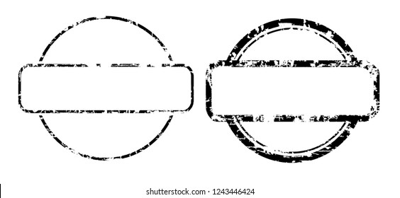 Vintage rubber stamp .Grunge empty stamp.