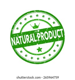 vintage rubber stamp with natural concept