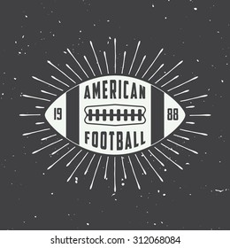 Vintage rugby and american football labels, emblems and logo. Vector illustration