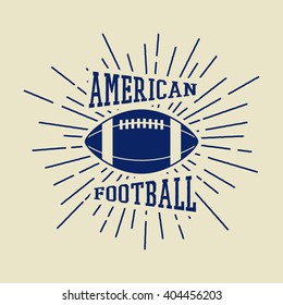 Vintage rugby and american football labels, emblems and logo. Vector illustration