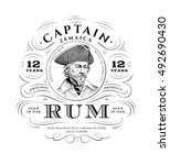 Vintage Rum Label Logo