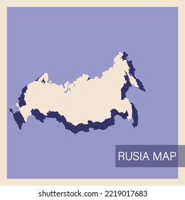 Vintage of Russia Map Vector