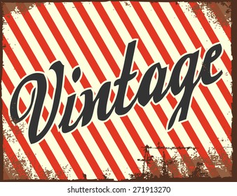 vintage rust sign, illustration in vector format
