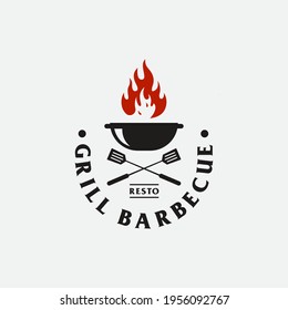  restaurante de carne de barbacoa de asador rústico vintage