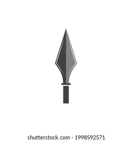 Vintage Rustic Hipster Arrowhead Spear Hunting Logo Design
