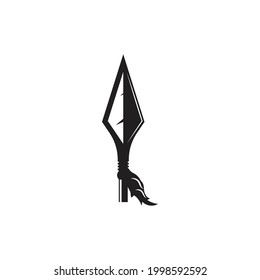 Diseño del logotipo de caza de punta de punta de punta de punta de hipster rústico vintage