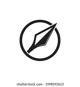 Vintage Rustic Hipster Arrowhead Spear Hunting Logo Design
